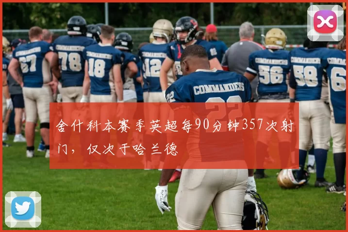 舍什科本赛季英超每90分钟357次射门，仅次于哈兰德